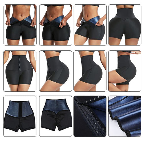 High-Waisted Neoprene Waist Training Shorts for Women